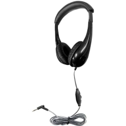 Hamilton Buhl Motiv8 Mid-Sized Headphone With In-line Volume Control - Stereo - Black - Mini-phone (3.5mm) - M8BK1