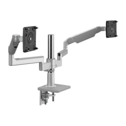 Humanscale® M/FLEX Clamp Mount Kit For 2 LCD Displays, Silver/Gray