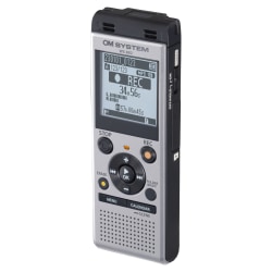 OM System WS882 Digital Voice Recorder, 4.4"H x 1.8"W x 0.7"D, Silver