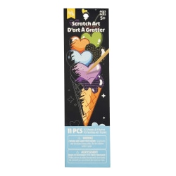 Little Yellow Bicycle® Scratch Art Bookmark Kit, Ice Cream Cone, Kit Of 11 Pieces