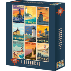 Willow Creek Press 1,000-Piece Puzzle, Lighthouses