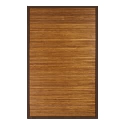 Anji Mountain Contemporary Natural Bamboo Rug, 2' x 3', Brown