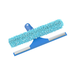 Gritt Commercial Window Squeegee With Strip Washer Sleeve, 14" x 4", Blue/Silver