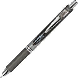 Pentel® EnerGel® RTX Liquid Gel Pen, Bold Point, 1.0 mm, Gray Barrel, Black Ink