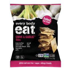 Every Body Eat Chive & Garlic Crackers, 1.1 Oz, Total Qty 20
