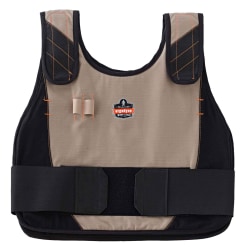Ergodyne Chill-Its® Phase Change Cooling Vest, Premium Flame-Resistant, Small/Medium, Khaki