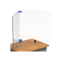 Copernicus L-shaped - Sneeze guard - desk-mountable - 24.02 in x 24.02 in - clear (pack of 2)