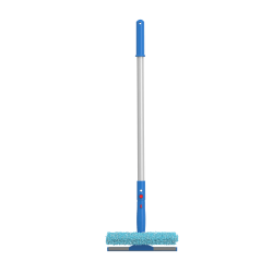 Gritt Commercial Window Squeegee With Strip Washer Sleeve, 20" x 14", Blue/Silver