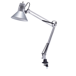 Bostitch® Swing Arm LED Desk Lamp With Clamp, 36"H, Black/Silver