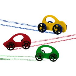 Roylco Paint Racers, Primary Colors, Pack Of 3