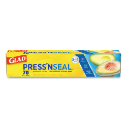 Glad® Press'n Seal Food Plastic Wrap, 70 Square Foot Roll, 12 Rolls/CT