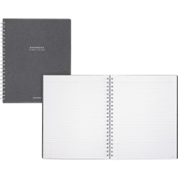 AT-A-GLANCE® Signature Collection™ Twin-Wire Notebook, 8 3/4" x 11", Legal Ruled, 80 Sheets, Heather Gray (YP14545)