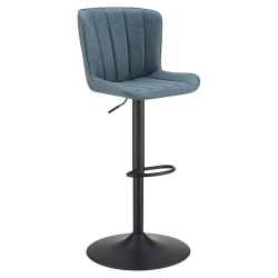 Office Star Kirkdale Adjustable Counter Height Stools, Navy, Set Of 2 Stools