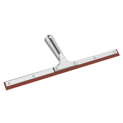 Gritt Commercial Window Squeegee With Double Natural Rubber Blade, 14", Orange/Silver