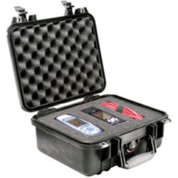 Pelican 1400 Shipping Case with Foam - Internal Dimensions: 11.81" Length x 8.87" Width x 5.18" Height - External Dimensions: 13.4" Length x 11.6" Width x 6" Depth - 2.32 gal - Double Throw Latch Closure - Copolymer - Orange - For Military