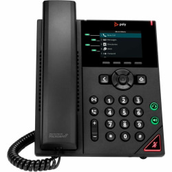 Poly VVX 250 IP Phone, Corded, Corded, Desktop, Wall Mountable, Black, VoIP, 2 x Network (RJ-45), PoE Ports, 89B62AAAC3