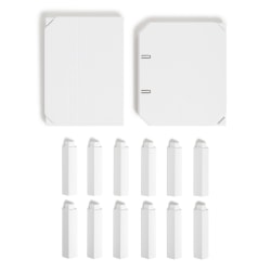U Brands® Adjustable Plastic Locker Shelf, 5-13/16" To 14-13/16"H x 8-7/16" To 13-3/4"W x 10"D, White