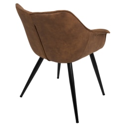 LumiSource Wrangler Chairs, Black/Rust, Set Of 2 Chairs