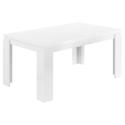 Monarch Specialties Ellie Dining Table, 30-1/2"H x 59"W x 35-1/2"D, White