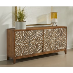 Coast to Coast Artesia 72"W Transitional Credenza With 4 Doors, Natural