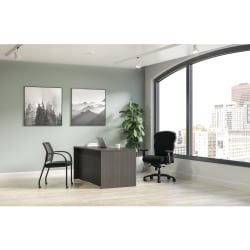 HON® Mod 60"W Computer Desk With 3-Drawer Pedestal, Slate Teak