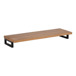 Kate and Laurel Lankford Wood Shelf, 3"H x 24"W x 8"D, Natural/Black