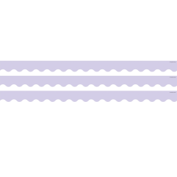 Teacher Created Resources Scalloped Border Trim Rolls, 50’, Lavender, Pack Of 3 Rolls