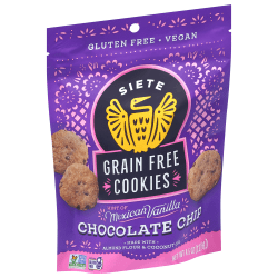 Siete Grain-Free Mexican Vanilla Chocolate Chip Cookies, 4.5 Oz, Total Qty 10