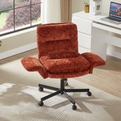 Bestier Adjustable Swivel Office Chair with Recline and Flip-Up Armrests, Red, Total Qty 1