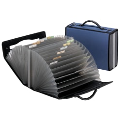 Pendaflex Pocket Folder, 26 Pockets, 8-1/2" x 11", Navy