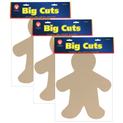 Hygloss People Cut-Outs, 16" x 12", 25 Shapes Per Pack, Set Of 3 Packs
