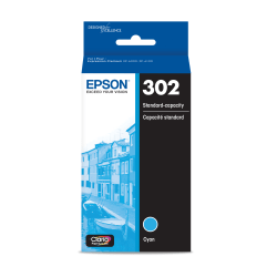 Epson® 302 Claria® Premium Cyan Ink Cartridge, T302220-S