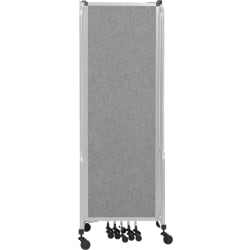 National Public Seating Room Divider, 7 Sections, 72"H x 164"W x 27"D, Gray