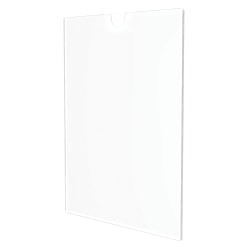 Deflecto® Cubicle Sign Holders, 11-1/4"H x 8-7/8"W x 3/16"D, Clear, Total Qty 12