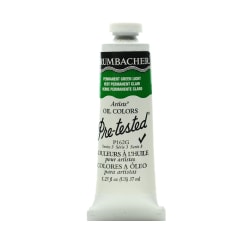 Grumbacher P162 Pre-Tested Artists' Oil Colors, 1.25 Oz, Permanent Green Light, Pack Of 2