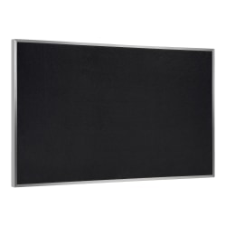 Ghent® Rubber Bulletin Board, 48 1/2" x 120 1/2", 90% Recycled, Black Aluminum Frame