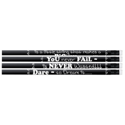Musgrave Pencil Co. Inc. Motivational Pencils, Chalkboard Talk, 12 Pencils Per Pack, Set Of 12 Packs