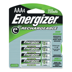 Energizer Recharge Power Plus Rechargeable AAA Battery 4-Packs - For Multipurpose - Battery Rechargeable - AAA - 850 mAhsapceShelf Life - 96 / Carton