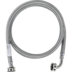 Certified Appliance Accessories Braided Stainless Steel Washing Machine Hose with Elbow - 60" - Silver, Stainless Steel - WM60SSL