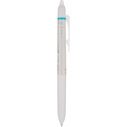 Pilot FriXion Waai Retractable Erasable Gel Ink Pen, Extra Fine Point, 0.5mm, Beige Barrel, Aqua Blue Ink, Single Pen