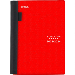 2023-2024 Five Star® Advance® Student Academic Weekly/Monthly Planner, 5-3/4" x 8-1/2", Red, August 2023 to July 2024, CAW45913