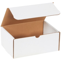 Partners Brand White Literature Mailers, 9" x 6 1/4" x 4", Pack Of 50