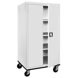 Sandusky Transport Series 36"W Heavy-Duty Mobile Storage Cabinet, Dove Gray