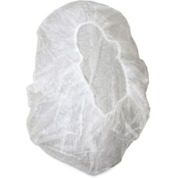 Genuine Joe Nonwoven Bouffant Cap - Recommended for: Hospital, Laboratory - Large Size - 21" Stretched Diameter - Contaminant Protection - Polypropylene - White - Lightweight, Comfortable, Elastic Headband - 100 / Pack