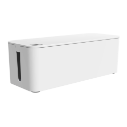 Bluelounge® 16" L x 6.25" W x 5.25" H CableBox Cable Organizer, White, BLUCB-01-WH