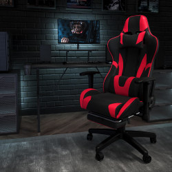 Flash Furniture Gaming Desk And Reclining Chair Set With Cup Holder, Headphone Hook And Monitor/Smartphone Stand, Red