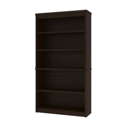 Bestar Universel 66"H 5-Shelf Bookcase, Dark Chocolate