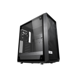 Fractal Design Meshify C-TG Computer Case - Mid-tower - Black - Tempered Glass, Steel, Rubber - 5 x Bay - 2 x 4.72" x Fan(s) Installed - 0 - ATX, Micro ATX, Mini ITX, ITX Motherboard Supported