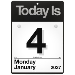 AT-A-GLANCE® 2027 “Today Is" Daily Wall Calendar, Small, 6" x 6"