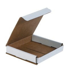 Partners Brand White Corrugated Mailers, 6" x 6" x 1", Pack Of 50